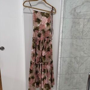 Cara Cara Pink and Green Backless Dress